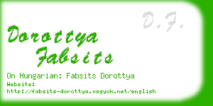 dorottya fabsits business card